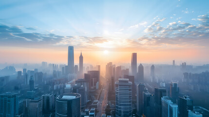 Fototapeta premium Modern City Skyscrapers