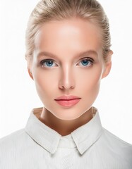 Portrait of Woman with Neutral Expression