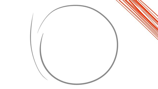 Colored stripes flicker in the corners of the image. And in the middle there is a scrolling round cartoon frame intended for inserting text or a logo.