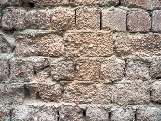 Stone background. Old stonework. Walls made of cement and stones.