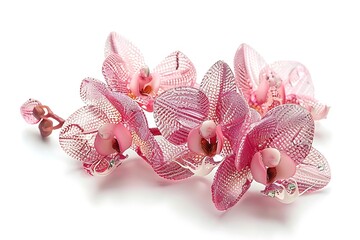 Fototapeta premium Orchid Isolated on White Background. Beautiful Orchid Flower