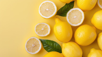 A bunch of lemons with a few slices missing
