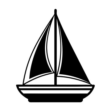 recommend clip art: line art icon illustration of sailboat