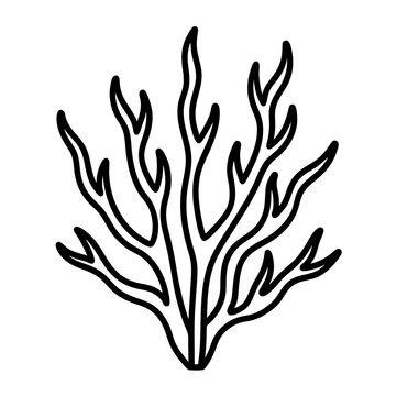 recommend clip art: line art icon illustration of corals