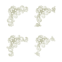 Classic Vitage Wedding Ornaments Frames Separator Elements Classic Vintage Wedding Invitation Hand Drawn Ornate the Calligraphy Poster Victorian Style