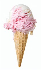 Cone ice cream isolated on white background