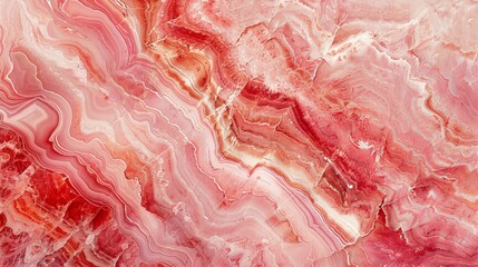 Abstract marble background with red and pink pattern. Liquid marble texture