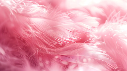 Fluffy cherry blossom pink feather fashion design background  Happy Valentine fuzzy textured soft focused photograph  Fashion Color Trends Spring Summer 2016 : Generative AI
