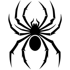 Spider logo design silhouette