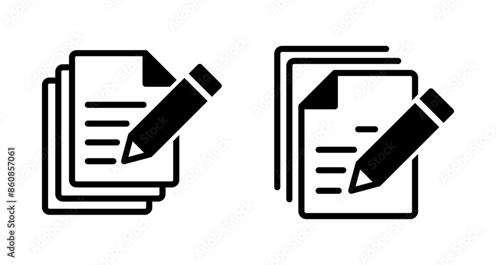 Poster note icon vector isolated on white background. taking note icon vector. edit line icon. document wri