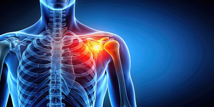 Medical of painful shoulder joints with frozen shoulder and impingement issues