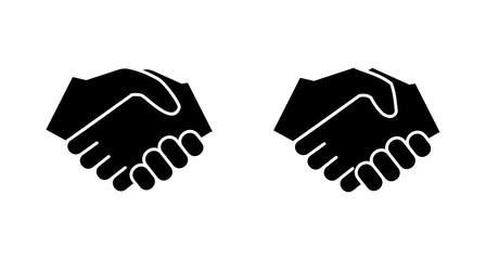 Business handshake icon vector isolated on white background. Handshake icon vector. contract agreement. Trust icon vector. Deal. Done. partnership icon