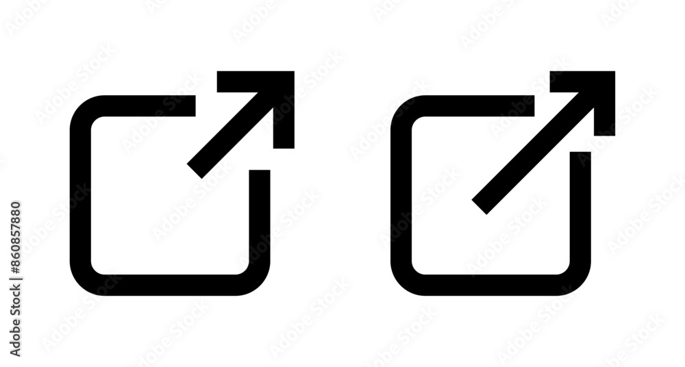 Aufkleber link icon vector isolated on white background. link vector icon. external link symbol vector icon. h