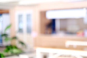Blurred background : blur office with bokeh light background, banner, business concept
