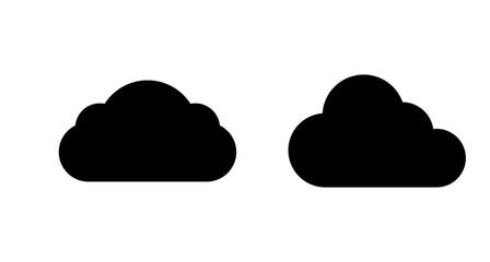 Cloud icon vector isolated on white background. cloud computing icon