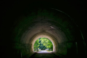 美しい新緑の中のトンネル。

日本国神奈川県相模原市、早戸川林道にて。
2024年6月撮影。
