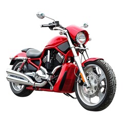 Obraz premium Red motorcycle isolated on white background