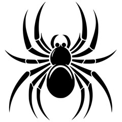 Spider logo design silhouette
