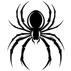Spider logo design silhouette