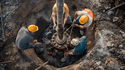 a group of expert drilling technicians are doing their work