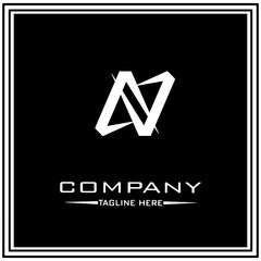 abstract logo design, black and white geometric technology icon