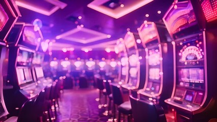 Casino Slot Machines in a Row Generative AI