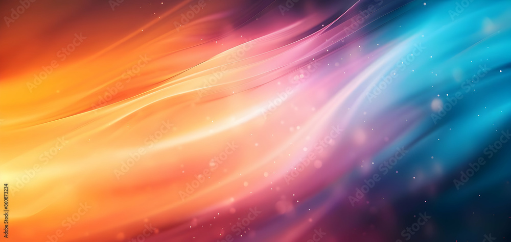 Poster abstract gradient background with vibrant orange and blue colors blending seamlessly, creating a dyn