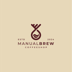 v60 coffee funnel and coffee dripper for manual coffee brewing logo