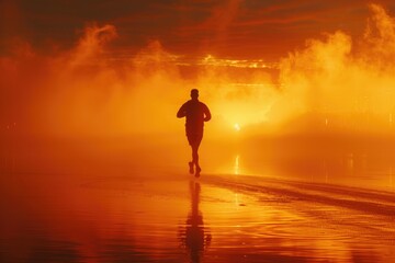 People running against the sun