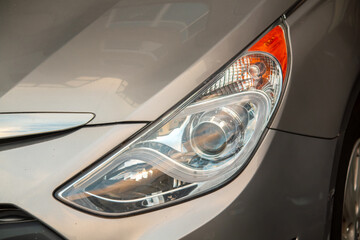 headlight of a modern car