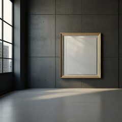 empty picture frame on wall