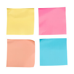 set of sticky notes isolated on transparent background Remove, Clipping Path