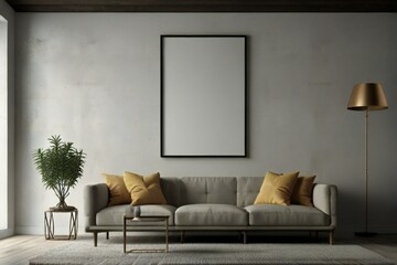 design scene with a sofa