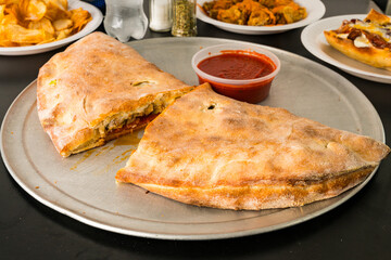Stromboli with marinara sauce