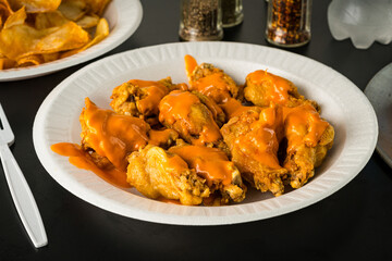 Chicken wings on a plate