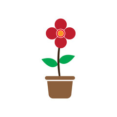 flower Icon vector flat simple illustration on white background..eps