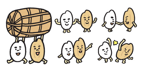 白米キャラと玄米キャラの友情