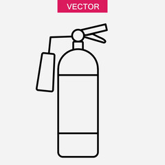 Fire extinguisher line icon. Extinguisher sign flat illustration on white background..eps