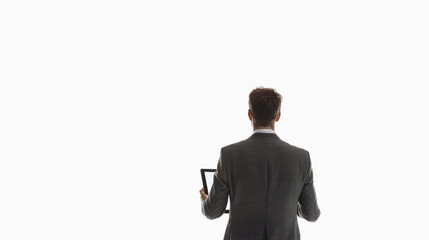 Obraz premium Businessman Looking At Tablet