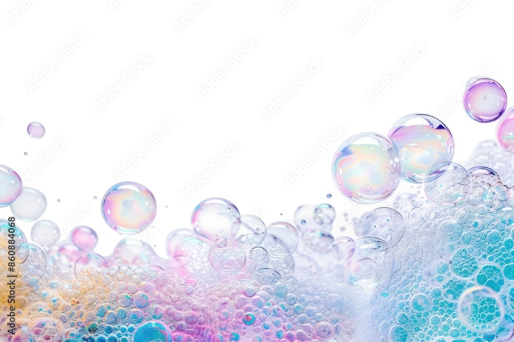 Canvas Prints Foamy bubbles backgrounds white background biotechnology.