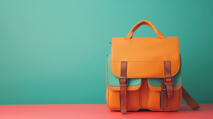 School bag, copy space