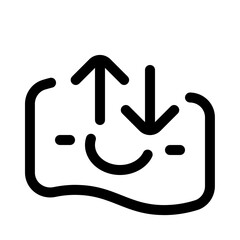 transaction icon with line style, perfect for user interface projects