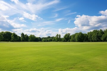 Green lawn sky outdoors horizon.