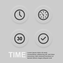 time icon logo collection, time design template 