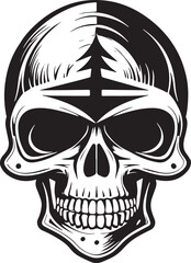 Black and white skull silhouette