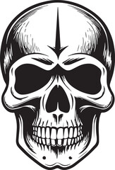 Black and white skull silhouette