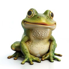 Obraz premium create a stylish 3D cartoon Frog image with a white background. 