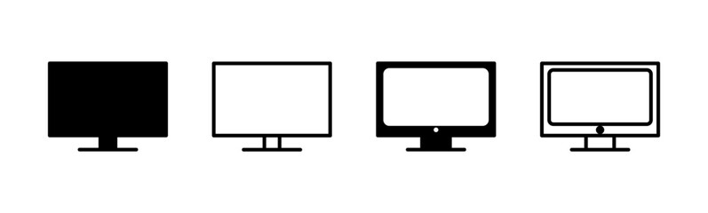 Tv icon set. television icon vector