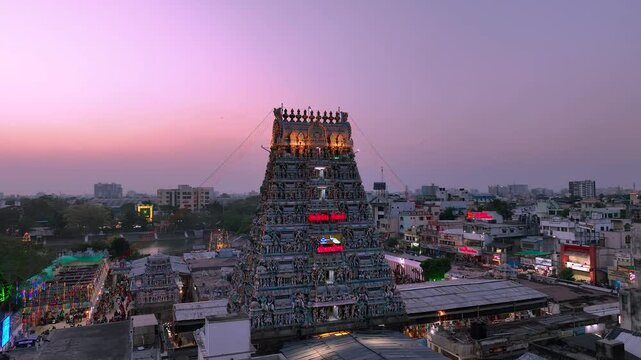Aerial view of  kabalishwarar kovil 
