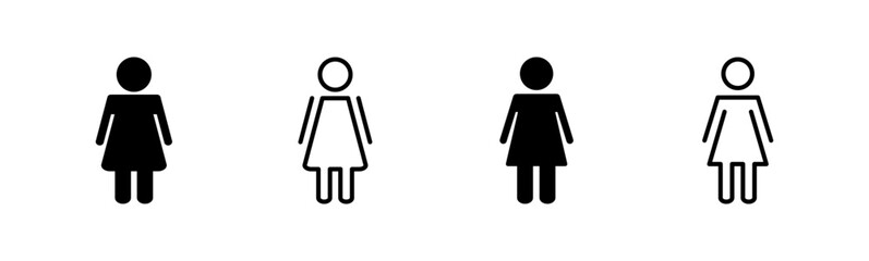 Female icon set. woman icon vector